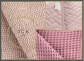 Audrey Shady Pink ,Ica mellow-rose   yellow-bedsprei wafel Mellow rose