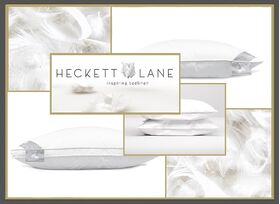 Het Hackett & Lane Punt of Box hoofdkussen 20% Witte ganzendons - 80% Witte ganzenveertjes