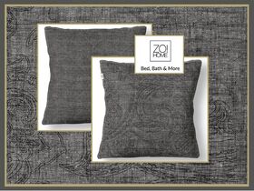 Paisley di lino sprei en pillow in de kleur Dark grey